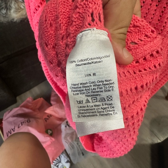 DKNY Jeans Coral Knit Button-Up (79) - Picture 9 of 11